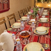 Saudi dinner table on the Bonjour Arabia rooftop