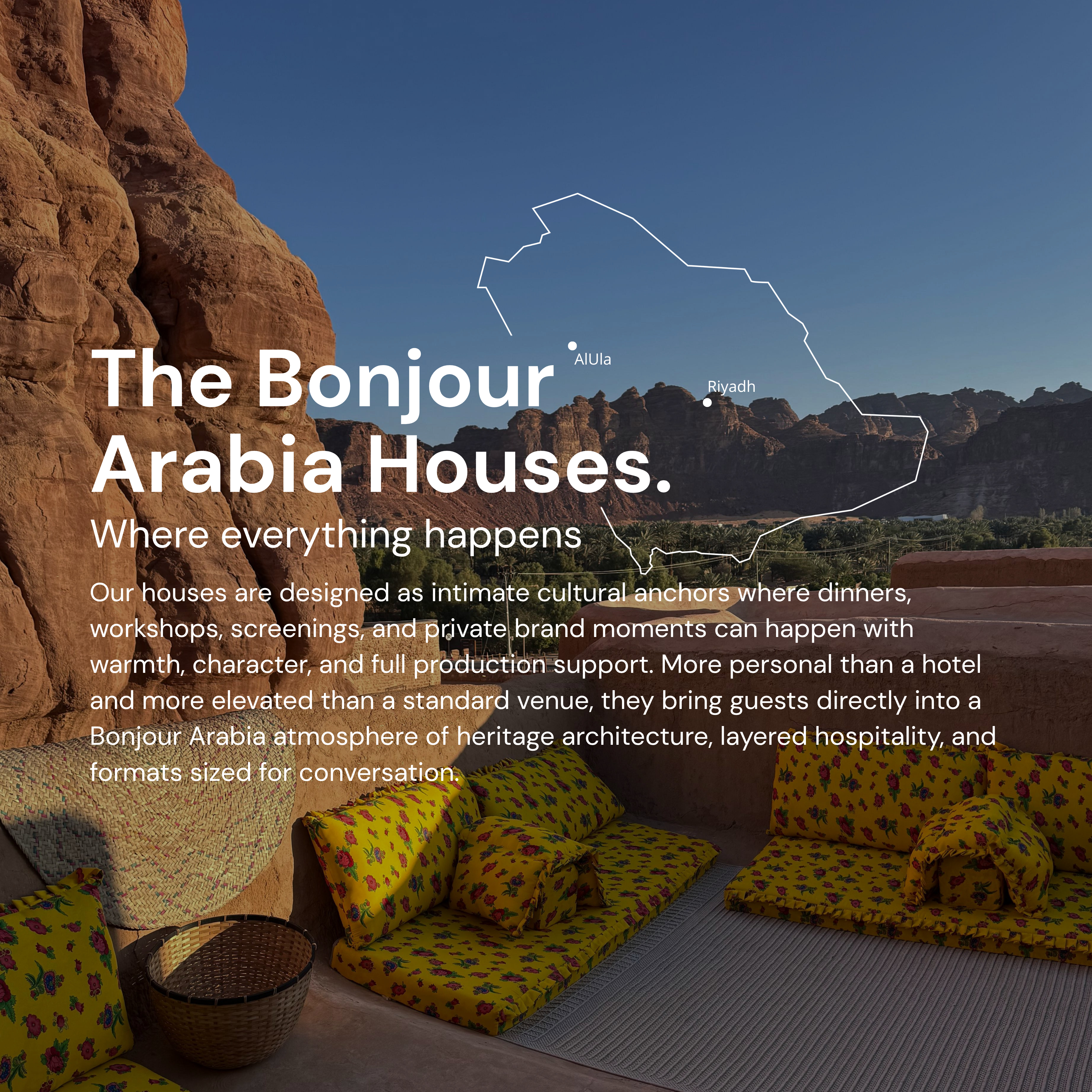 The Bonjour Arabia Houses hero